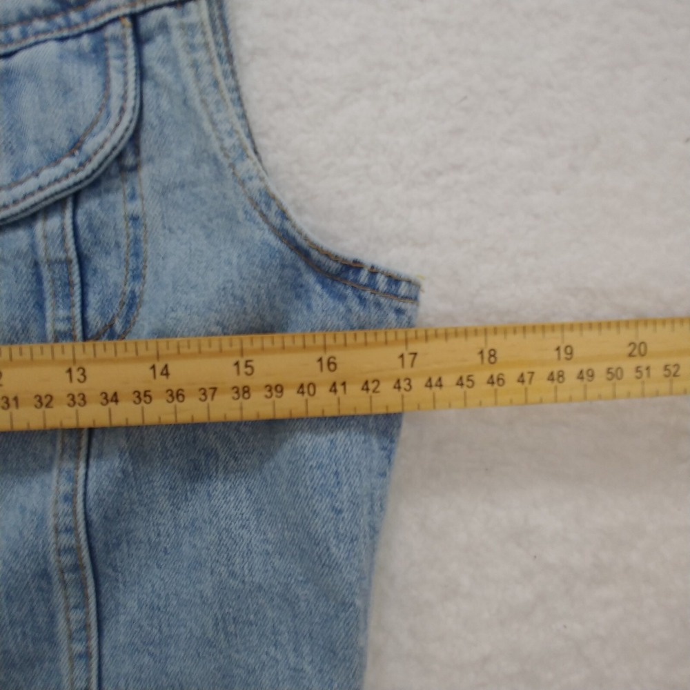 Gap Women's Jacket Vest Medium Blue Denim Collared Cotton Blend - Picture 6 of 8